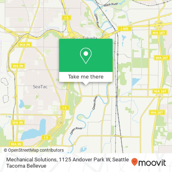 Mapa de Mechanical Solutions, 1125 Andover Park W