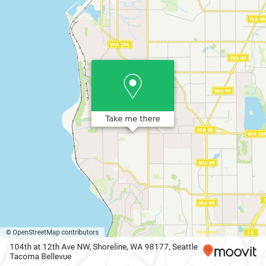 Mapa de 104th at 12th Ave NW, Shoreline, WA 98177