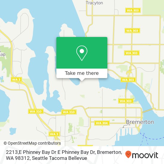 Mapa de 2213,E Phinney Bay Dr E Phinney Bay Dr, Bremerton, WA 98312