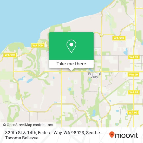 Mapa de 320th St & 14th, Federal Way, WA 98023