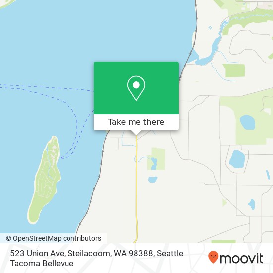 Mapa de 523 Union Ave, Steilacoom, WA 98388