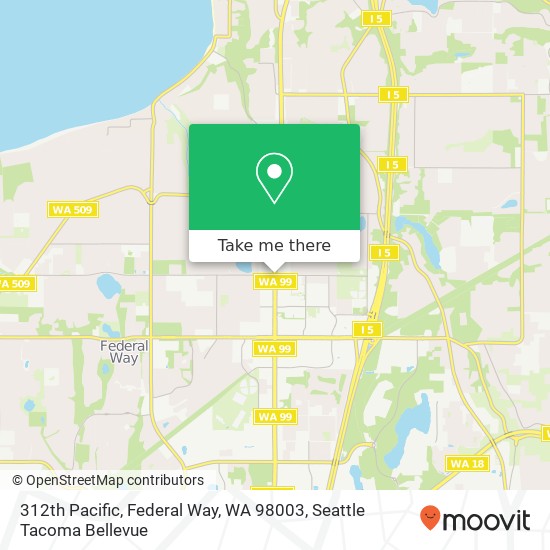 Mapa de 312th Pacific, Federal Way, WA 98003