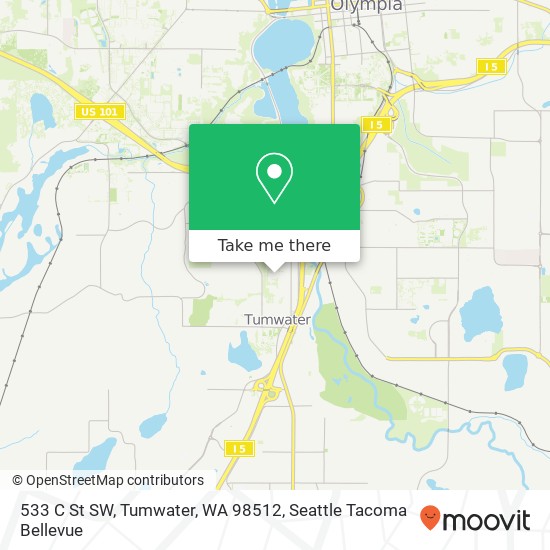 Mapa de 533 C St SW, Tumwater, WA 98512