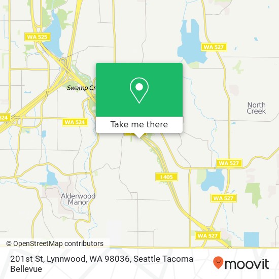 Mapa de 201st St, Lynnwood, WA 98036