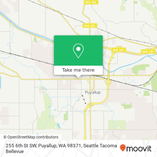 Mapa de 255 6th St SW, Puyallup, WA 98371