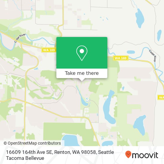 Mapa de 16609 164th Ave SE, Renton, WA 98058