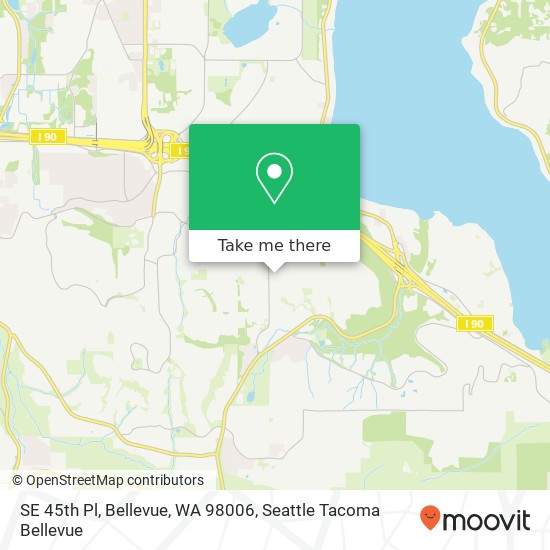SE 45th Pl, Bellevue, WA 98006 map