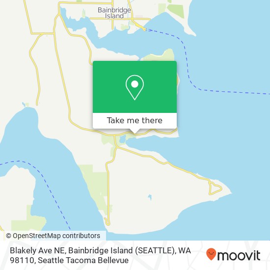 Mapa de Blakely Ave NE, Bainbridge Island (SEATTLE), WA 98110