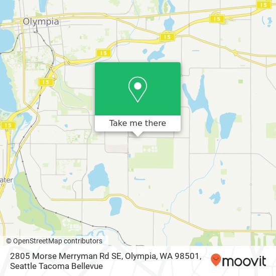 Mapa de 2805 Morse Merryman Rd SE, Olympia, WA 98501
