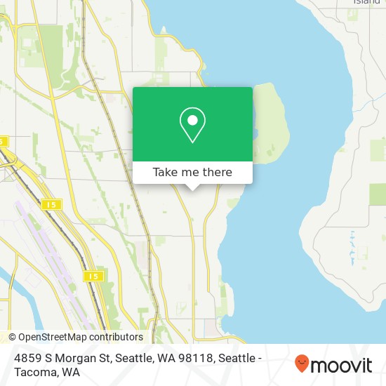 Mapa de 4859 S Morgan St, Seattle, WA 98118