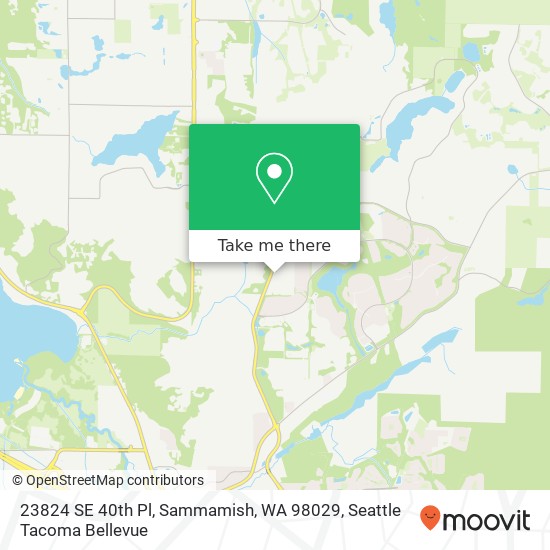 Mapa de 23824 SE 40th Pl, Sammamish, WA 98029