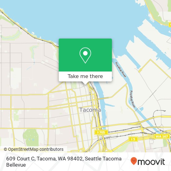 Mapa de 609 Court C, Tacoma, WA 98402