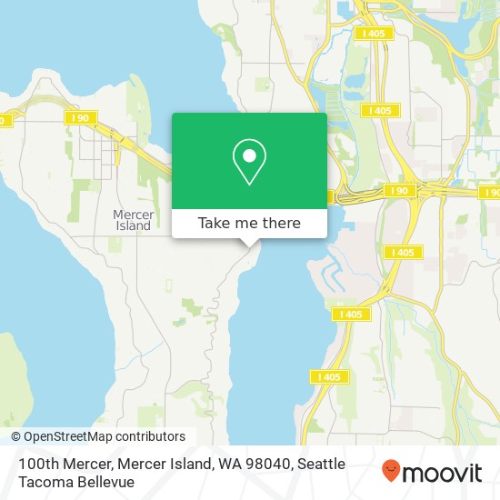 100th Mercer, Mercer Island, WA 98040 map