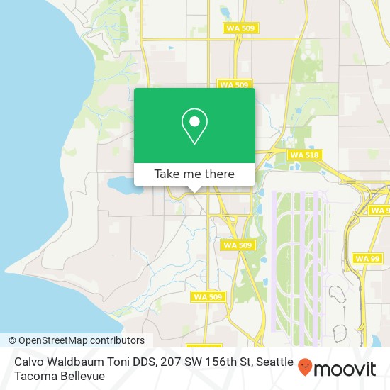 Calvo Waldbaum Toni DDS, 207 SW 156th St map