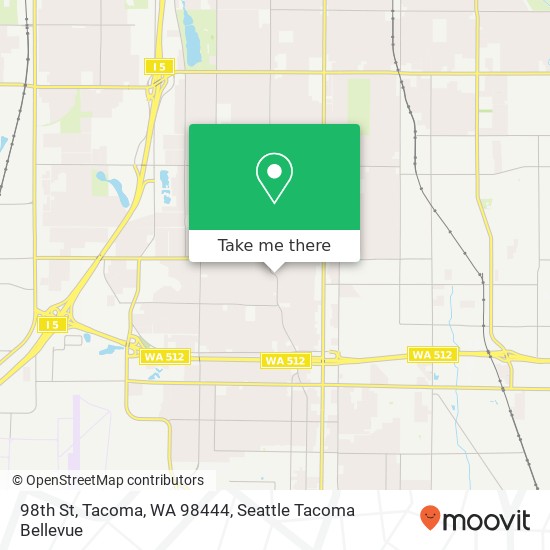 Mapa de 98th St, Tacoma, WA 98444