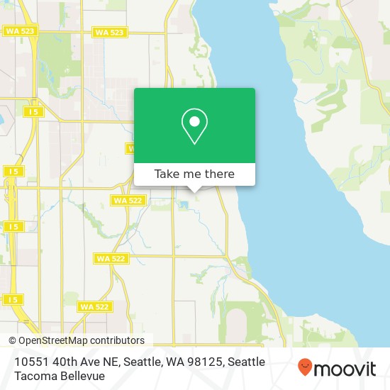 Mapa de 10551 40th Ave NE, Seattle, WA 98125