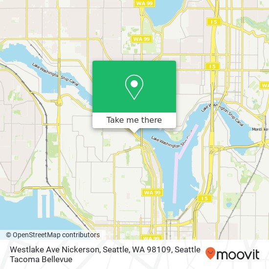 Westlake Ave Nickerson, Seattle, WA 98109 map