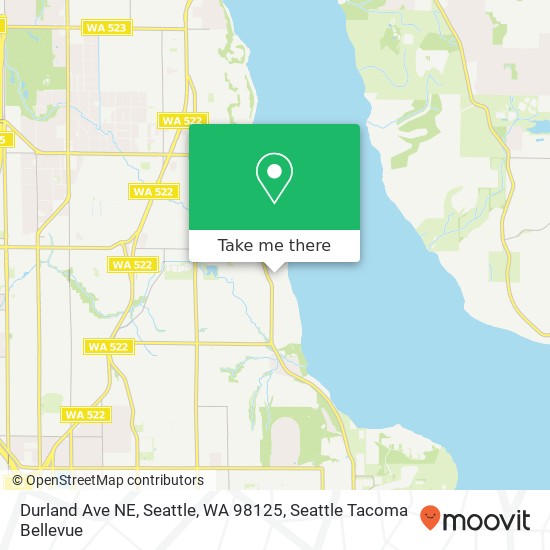 Mapa de Durland Ave NE, Seattle, WA 98125