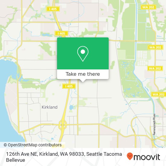 Mapa de 126th Ave NE, Kirkland, WA 98033