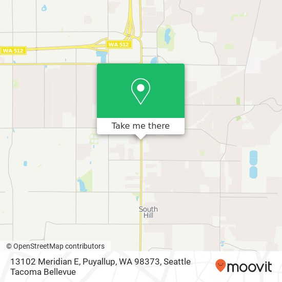 Mapa de 13102 Meridian E, Puyallup, WA 98373