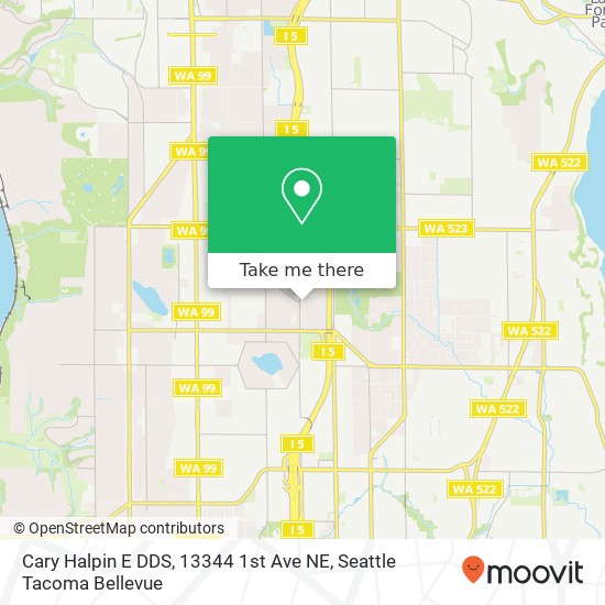 Mapa de Cary Halpin E DDS, 13344 1st Ave NE