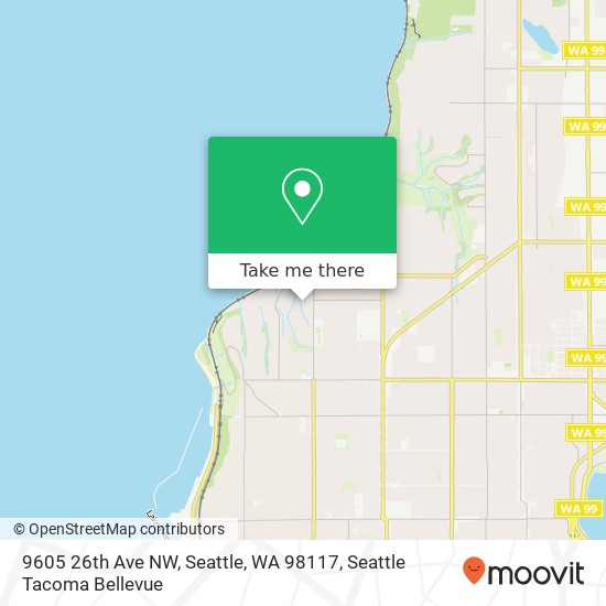 Mapa de 9605 26th Ave NW, Seattle, WA 98117