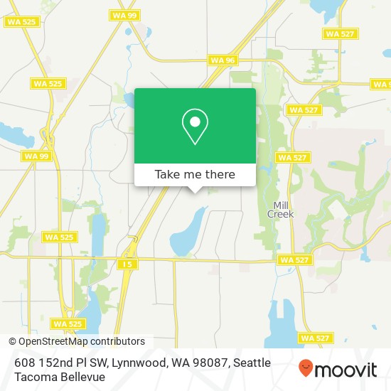 Mapa de 608 152nd Pl SW, Lynnwood, WA 98087