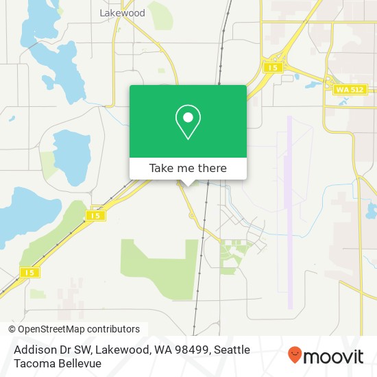 Mapa de Addison Dr SW, Lakewood, WA 98499