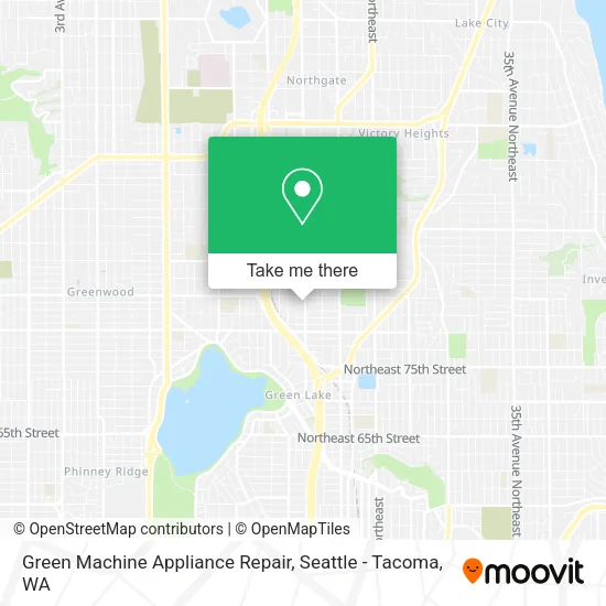 Mapa de Green Machine Appliance Repair