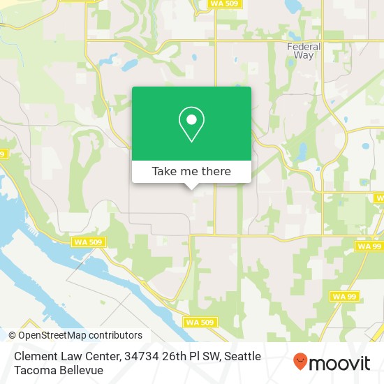 Mapa de Clement Law Center, 34734 26th Pl SW