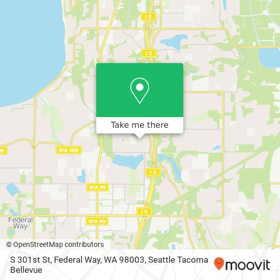 S 301st St, Federal Way, WA 98003 map