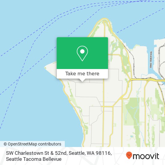 Mapa de SW Charlestown St & 52nd, Seattle, WA 98116