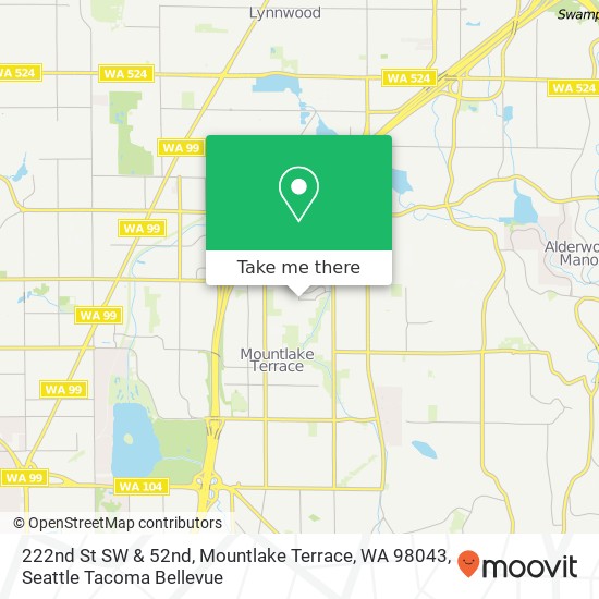 Mapa de 222nd St SW & 52nd, Mountlake Terrace, WA 98043