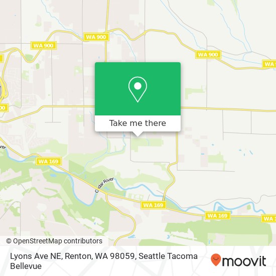 Mapa de Lyons Ave NE, Renton, WA 98059