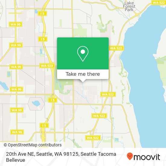 Mapa de 20th Ave NE, Seattle, WA 98125