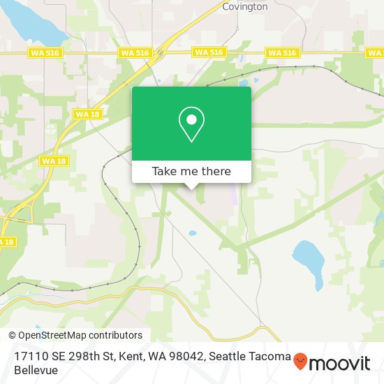 Mapa de 17110 SE 298th St, Kent, WA 98042