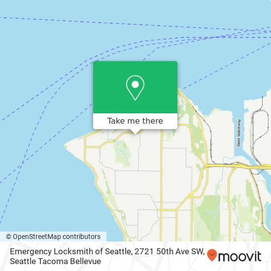 Mapa de Emergency Locksmith of Seattle, 2721 50th Ave SW
