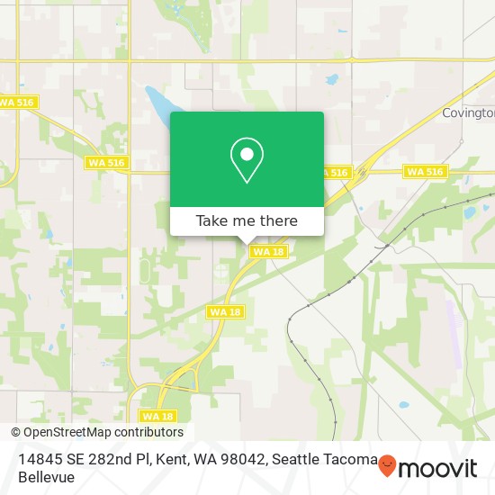 Mapa de 14845 SE 282nd Pl, Kent, WA 98042