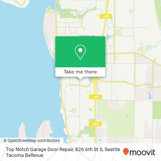 Mapa de Top Notch Garage Door Repair, 826 6th St S