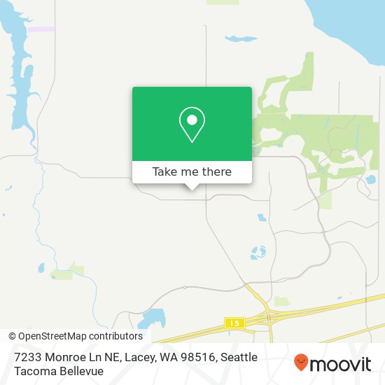 Mapa de 7233 Monroe Ln NE, Lacey, WA 98516