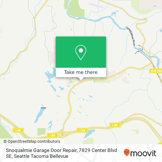 Mapa de Snoqualmie Garage Door Repair, 7829 Center Blvd SE