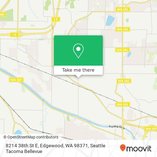 Mapa de 8214 38th St E, Edgewood, WA 98371