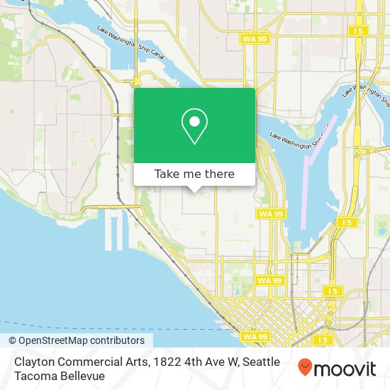 Mapa de Clayton Commercial Arts, 1822 4th Ave W