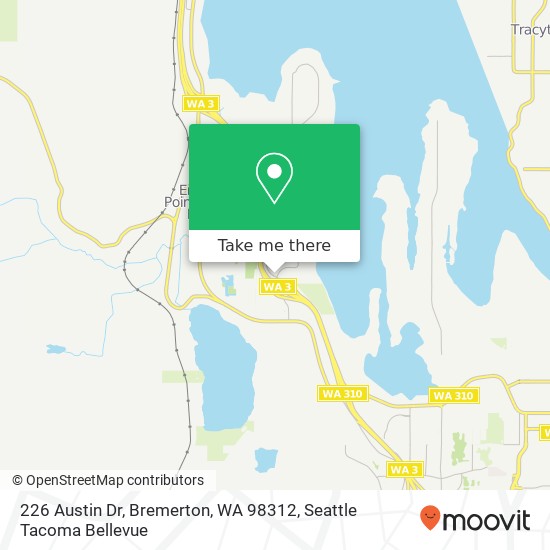 Mapa de 226 Austin Dr, Bremerton, WA 98312