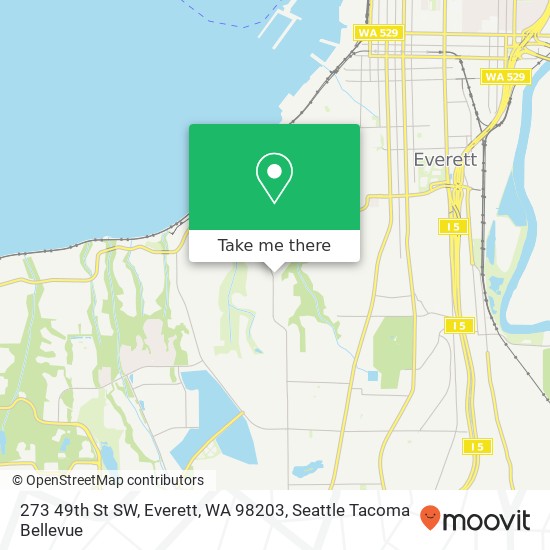 Mapa de 273 49th St SW, Everett, WA 98203