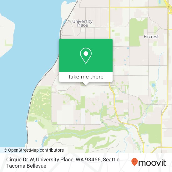 Cirque Dr W, University Place, WA 98466 map