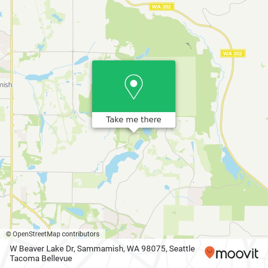 Mapa de W Beaver Lake Dr, Sammamish, WA 98075