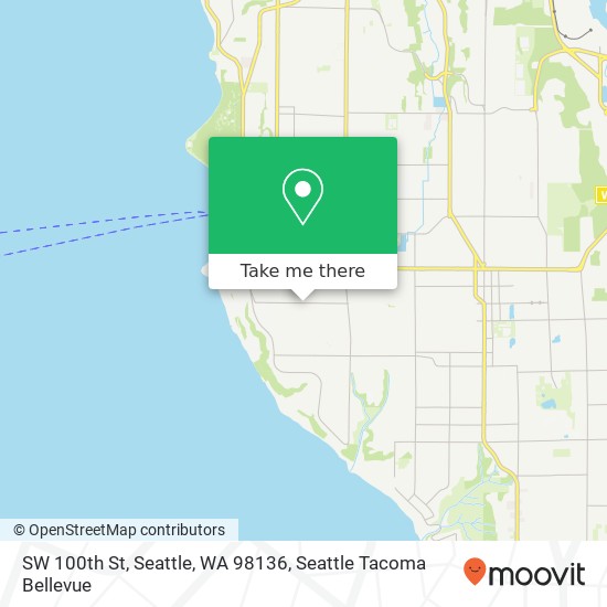 Mapa de SW 100th St, Seattle, WA 98136