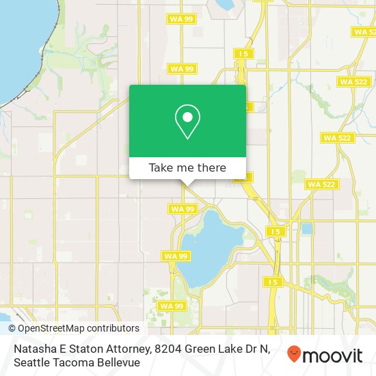 Mapa de Natasha E Staton Attorney, 8204 Green Lake Dr N