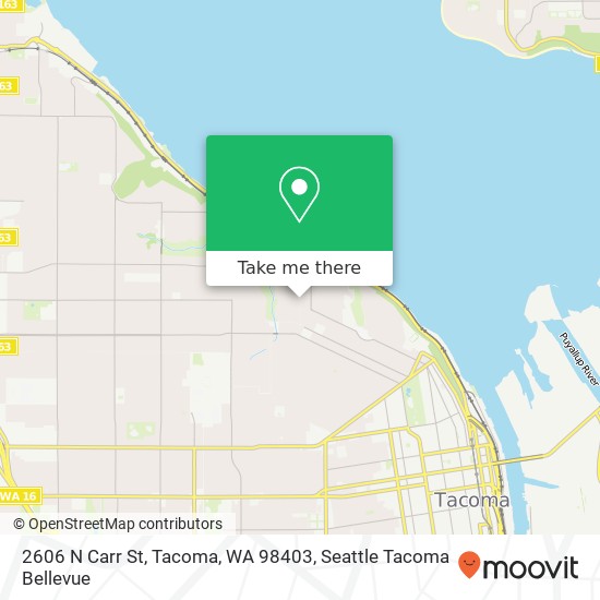 Mapa de 2606 N Carr St, Tacoma, WA 98403